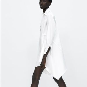 Zara Asymmetric Poplin Tunic